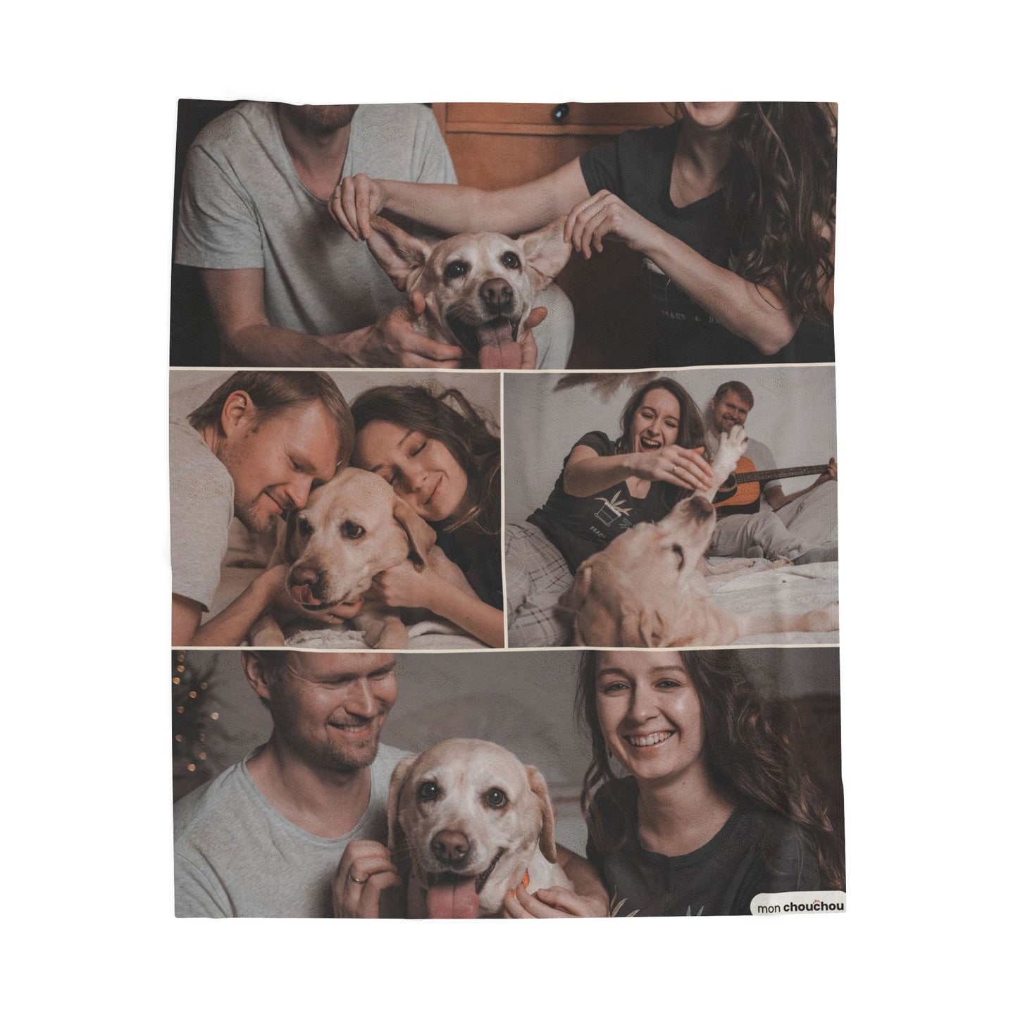 Couverture Mosaïque « Vos 4 Photos » — Polaire Personnalisée