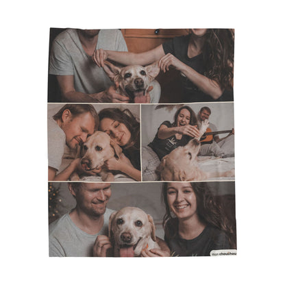 Couverture Mosaïque « Vos 4 Photos » — Polaire Personnalisée
