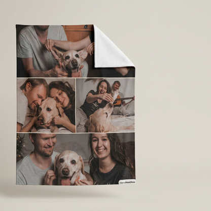 Couverture Mosaïque « Vos 4 Photos » — Polaire Personnalisée