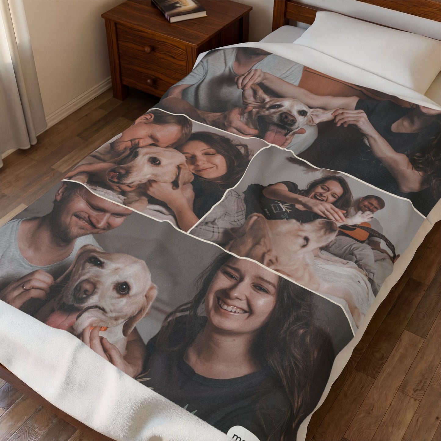 Couverture Mosaïque « Vos 4 Photos » — Polaire Personnalisée