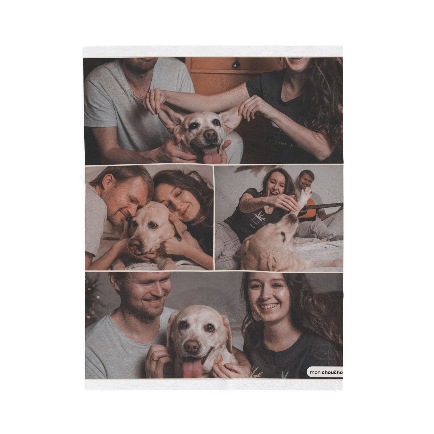 Couverture Mosaïque « Vos 4 Photos » — Polaire Personnalisée