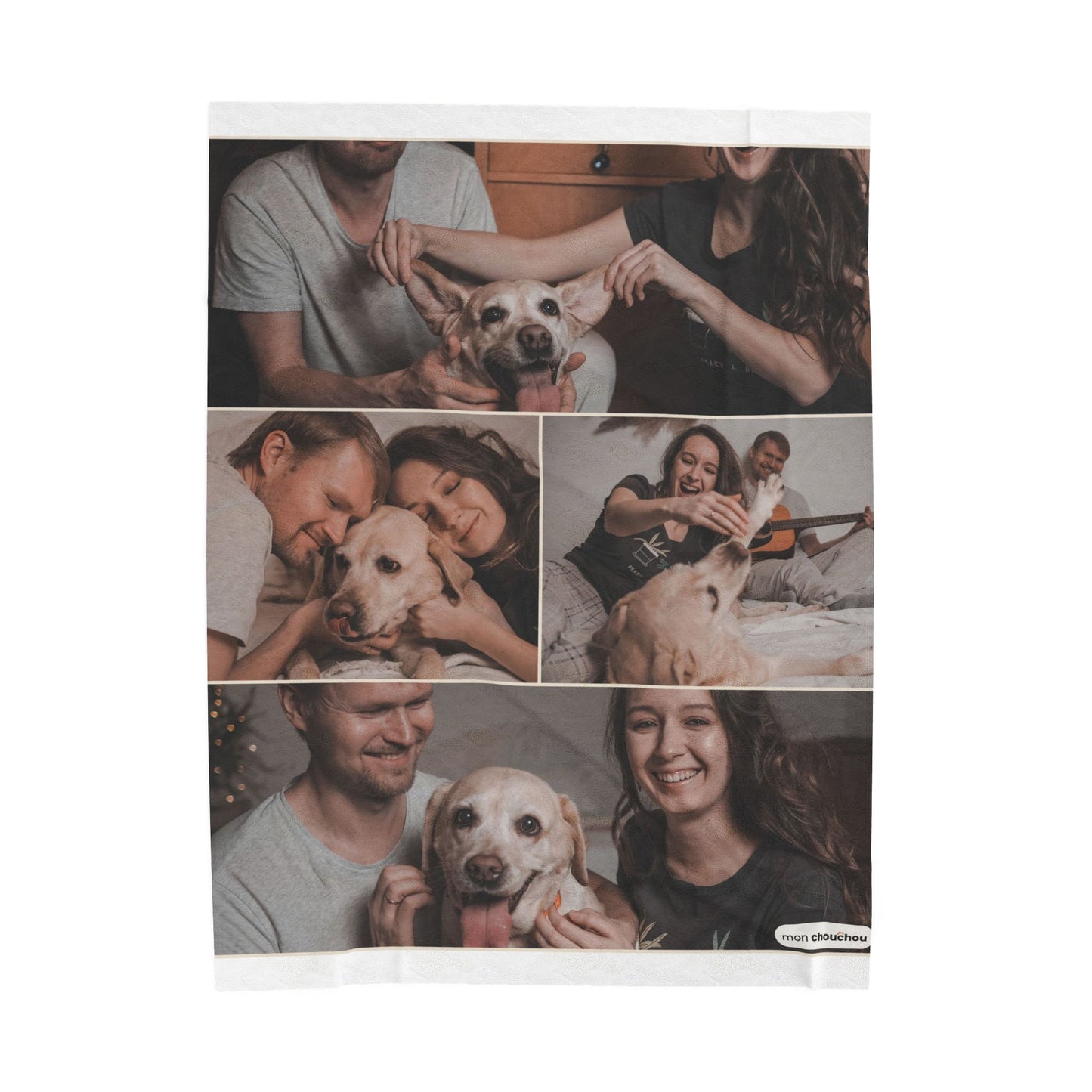 Couverture Mosaïque « Vos 4 Photos » — Polaire Personnalisée