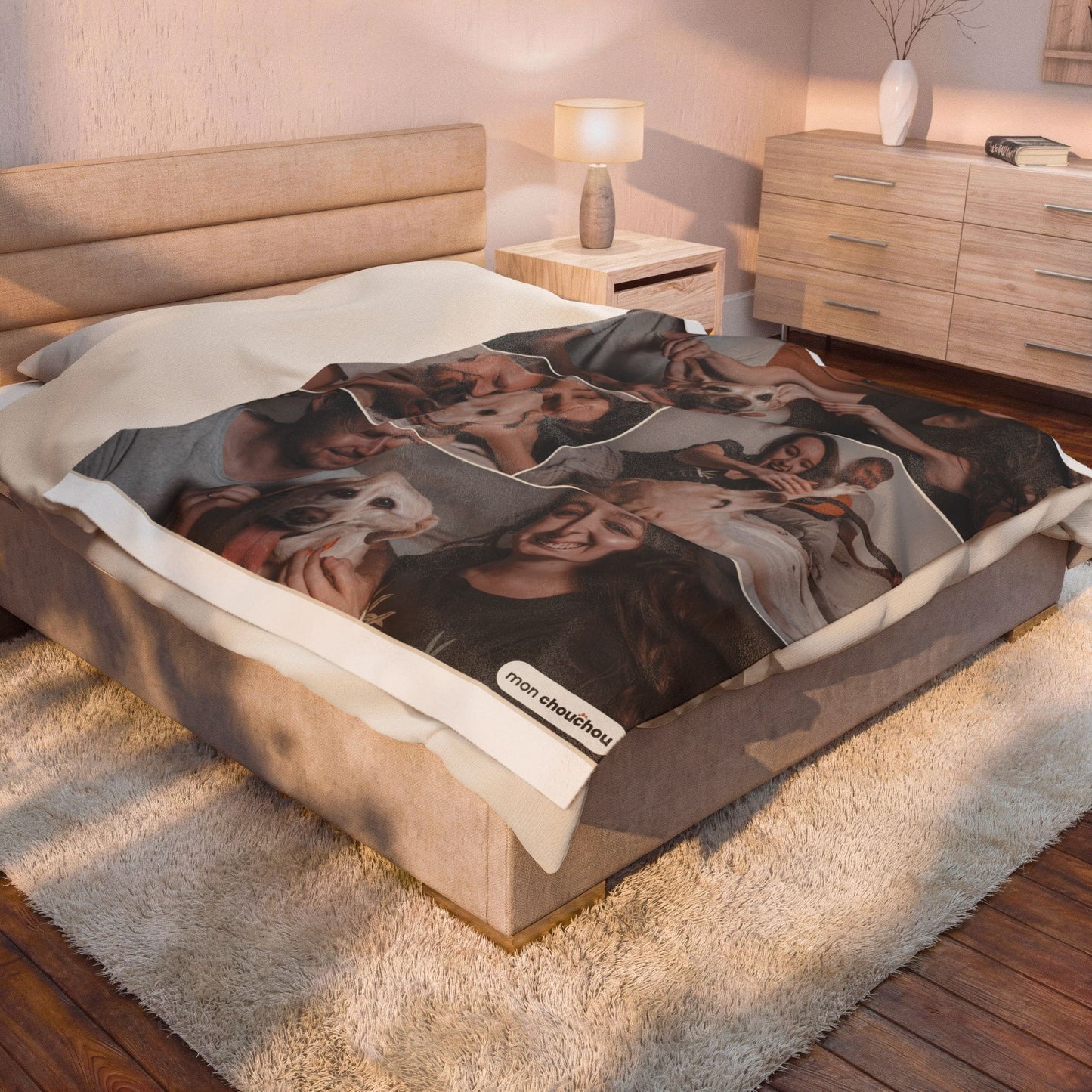 Couverture Mosaïque « Vos 4 Photos » — Polaire Personnalisée