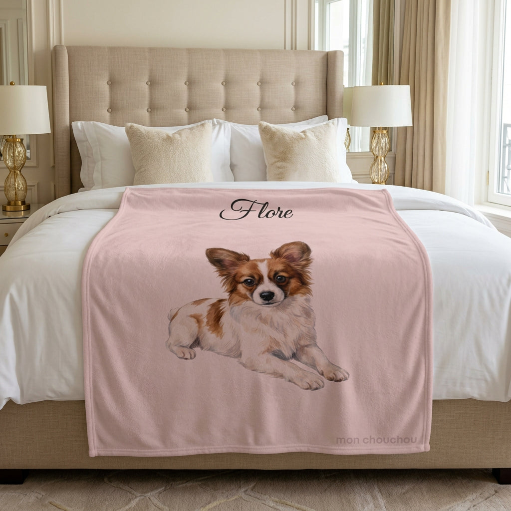 Couverture personnalisée dans une chambre élégante