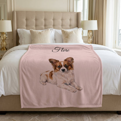 Couverture personnalisée dans une chambre élégante